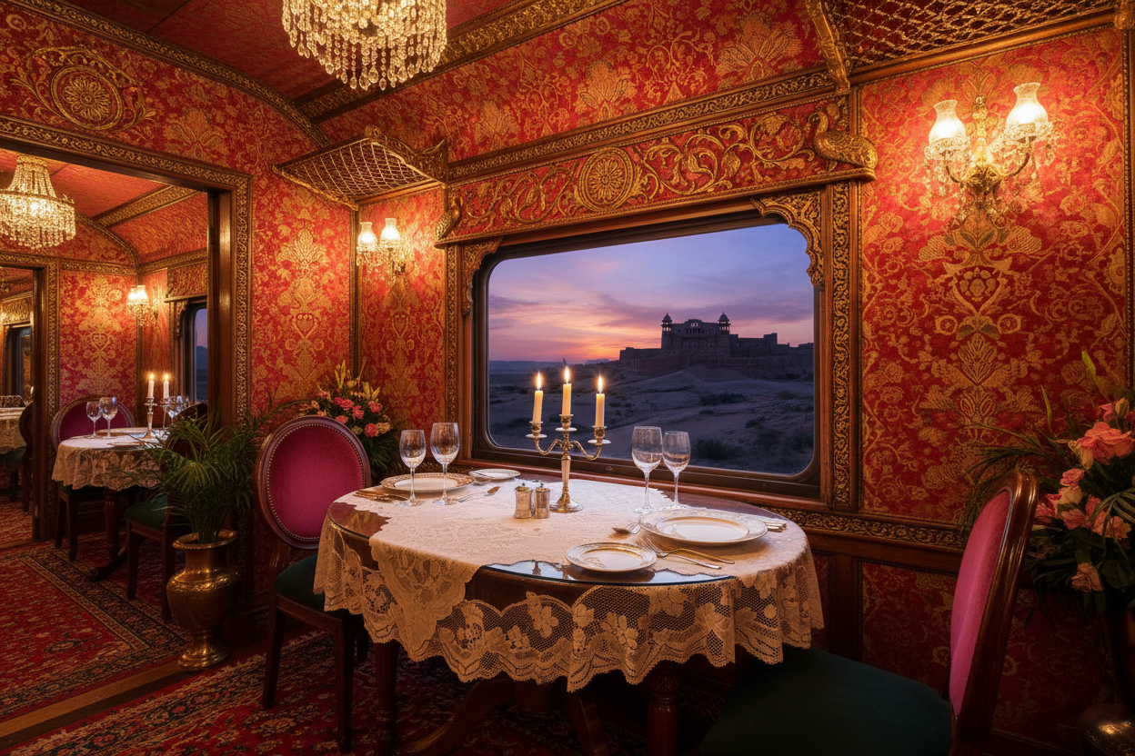 KdUD1bnnHw image Интерьер вагона Palace on Wheels: роскошь путешествий махараджей в современном исполнении